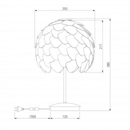 Настольная лампа декоративная Bogate's Cedro 01099/1
