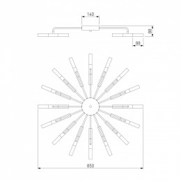 Потолочная люстра Bogate's Bastone 348 Smart
