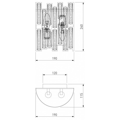 Накладной светильник Bogate's Frammenti 352/2 Strotskis (275/2)