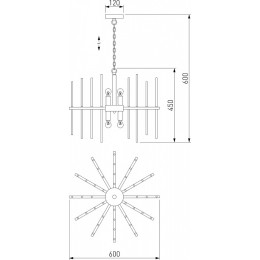 Подвесная люстра Bogate's Allure 356/6 Smart латунь