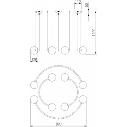 Подвесная люстра Bogate's Brook 359/8 латунь