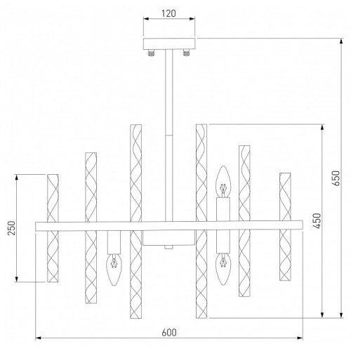 Люстра на штанге Bogate's Hollis 367/9 Smart