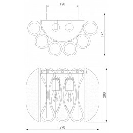 Накладной светильник Bogate's Callas 365/2