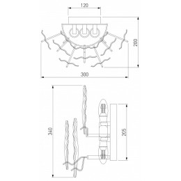 Накладной светильник Bogate's Leaf 369/3