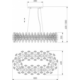 Подвесная люстра Bogate's Onyx 372/8 Strotskis