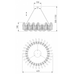 Подвесной светильник Bogate's Farfalla 90374/1