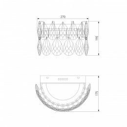 Накладной светильник Bogate's Marvel 437/1 Strotskis
