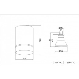 Накладной светильник Favourite Darar 3064-1C