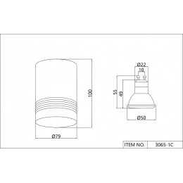 Накладной светильник Favourite Darar 3065-1C