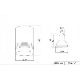 Накладной светильник Favourite Darar 3066-1C