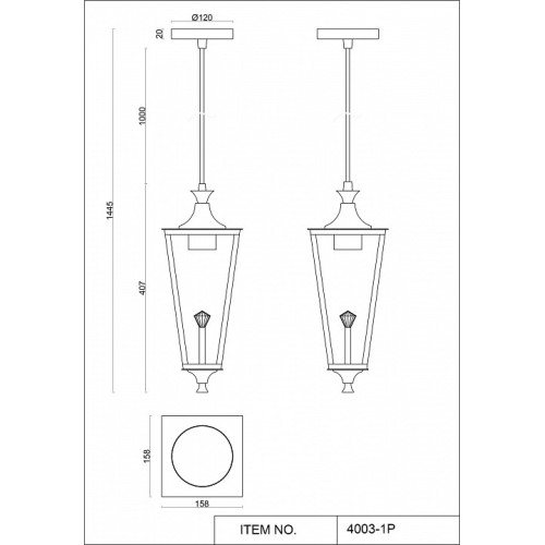 Подвесной светильник Favourite Lampion 4003-1P