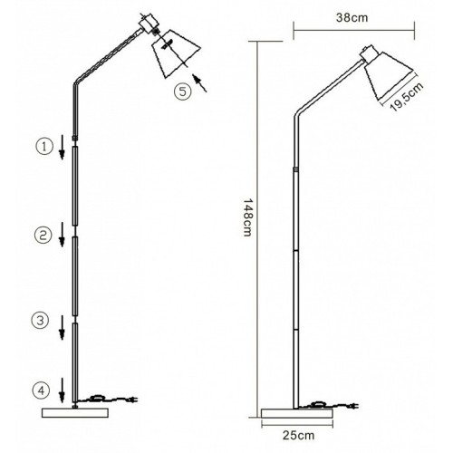 Торшер Kink Light Арни 07043