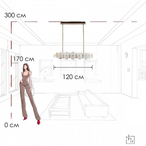 Подвесной светильник Loft it Alicante 10248/1200