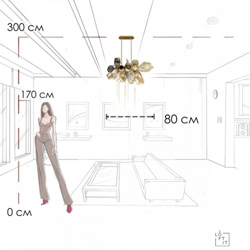 Подвесная люстра Loft it Britannica 10401/800L