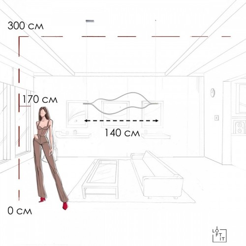 Подвесной светильник Loft it Tape Light 10403/1400 SN