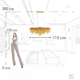 Подвесная люстра Loft it Volver 10404/1150L GD