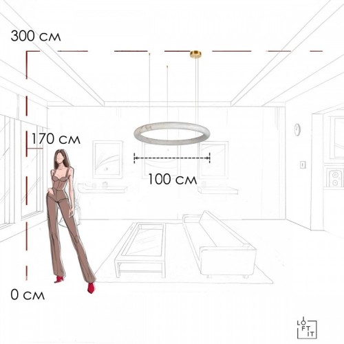 Подвесной светильник Loft it Oslo 10407/1000