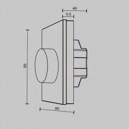 Панель-регуляторы ЦТ роторные встраиваемые Maytoni UNION 711025
