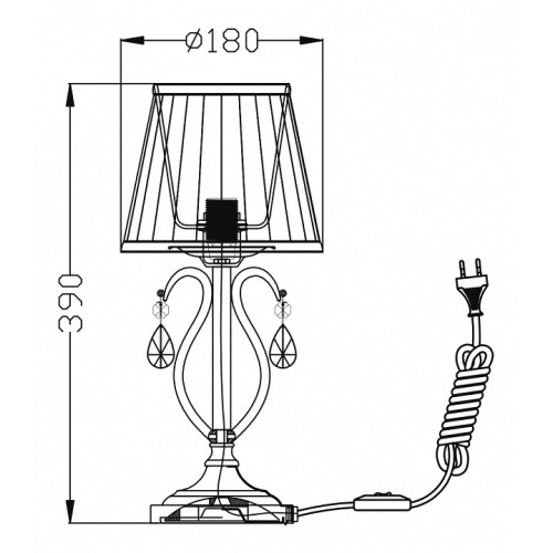 Настольная лампа декоративная Maytoni Brionia ARM172-01-G