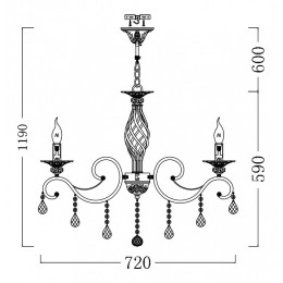 Подвесная люстра Maytoni Grace ARM247-08-G
