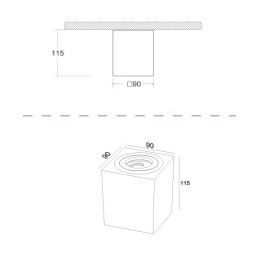 Накладной светильник Maytoni Atom C017CL-01B