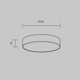 Накладной светильник Maytoni Zon C032CL-36W4K-RD-B