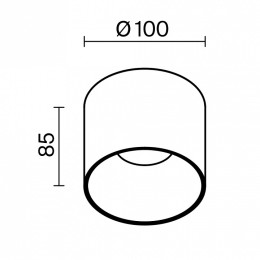Накладной светильник Maytoni Alfa LED C064CL-01-15W4K-D-RD-B