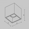 Накладной светильник Maytoni Alfa LED C064CL-5W4K-SQ-B