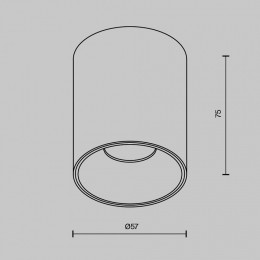 Накладной светильник Maytoni Alfa LED C064CL-8W4K-RD-B