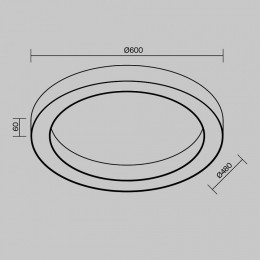 Накладной светильник Maytoni Lua C093CL-45W4K-B