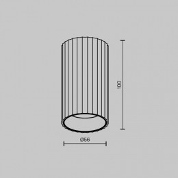 Накладной светильник Maytoni Calipso C106CL-01-GU10-B
