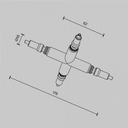 Соединитель X-образный для модульных светильников Maytoni Accessories for system Axity CA008TX-BS