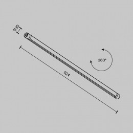 Трек подвесной Maytoni  CA012-TRX-900-B