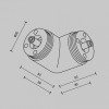 Соединитель угловой L-образный для треков накладных Maytoni  CA014CL-B