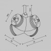 Токопровод X-образный центральный Maytoni  CA017TX-P-B