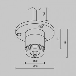 Токопровод концевой Maytoni  CA022BO-P-B