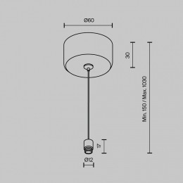 Токопровод концевой Maytoni  CA029SW-L1000-B