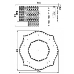 Потолочная люстра Maytoni Dune DIA005CL-06G