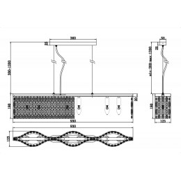 Подвесная люстра Maytoni Dune DIA005PL-06G