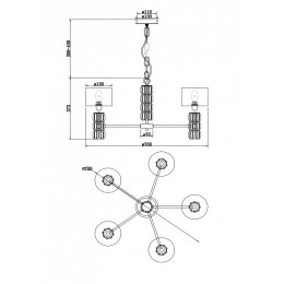 Подвесная люстра Maytoni Talento DIA008PL-05CH