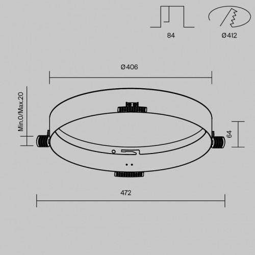 Набор креплений для встраивания светильника Maytoni Accessories DLA032-TRS45-W