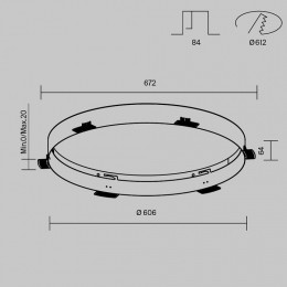 Набор креплений для встраивания светильника Maytoni Accessories DLA032-TRS90-W