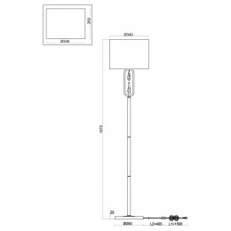 Торшер Freya Riverside FR1007FL-01BS