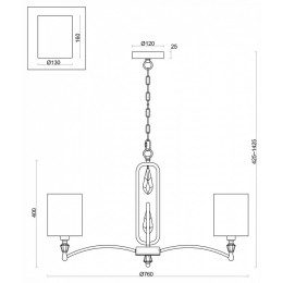 Подвесная люстра Freya Riverside FR1007PL-07BS