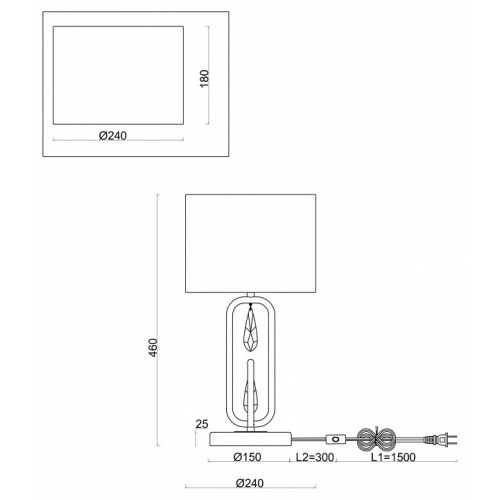 Настольная лампа декоративная Freya Riverside FR1007TL-01BS