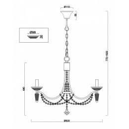 Подвесная люстра Freya Zoe FR2009PL-05G