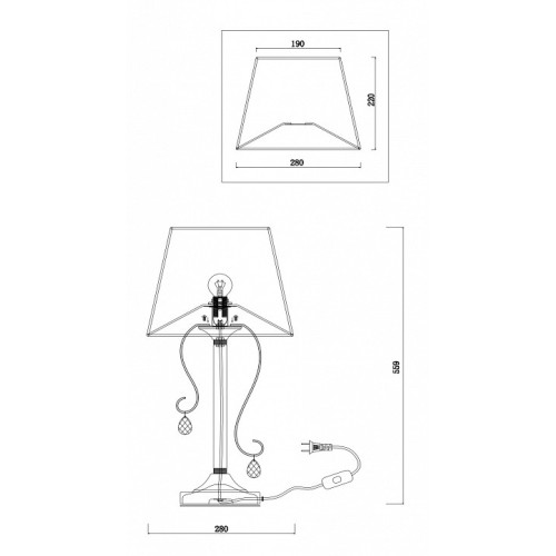 Настольная лампа декоративная Freya Simone FR2020-TL-01-BG