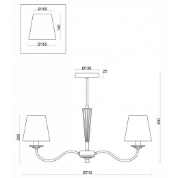 Люстра на штанге Freya Osborn FR2027PL-03N