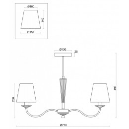 Люстра на штанге Freya Osborn FR2027PL-05N