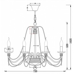 Подвесная люстра Freya Velia FR2046-PL-08-BR